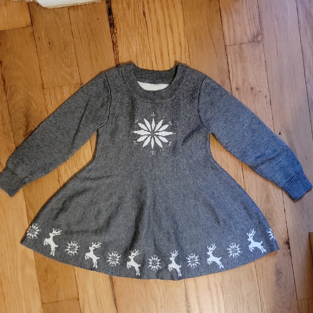 Little Sleepies Play Sweater Dress Light Grey